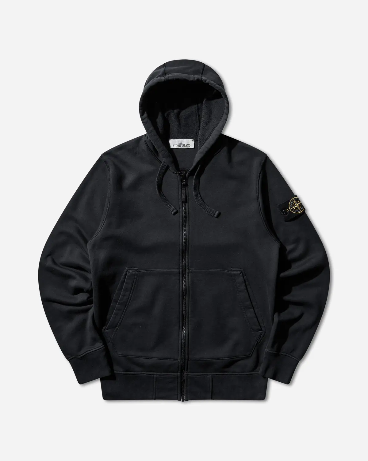 Men's Organic Cotton Fleece Zip Hoodie Navy Blue 1