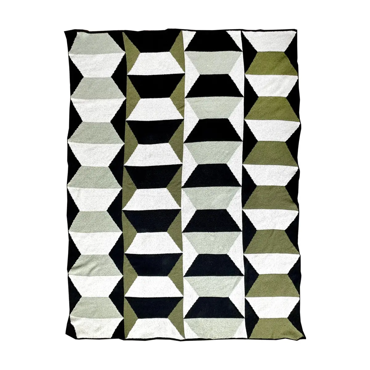 Totem Throw Blanket - Greens 1