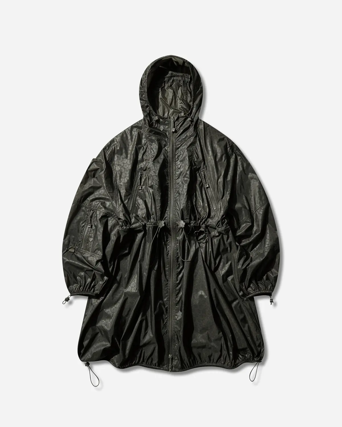 Women's Cecilie Bahnsen Emma Long Wind Jacket Forest Night Green 1