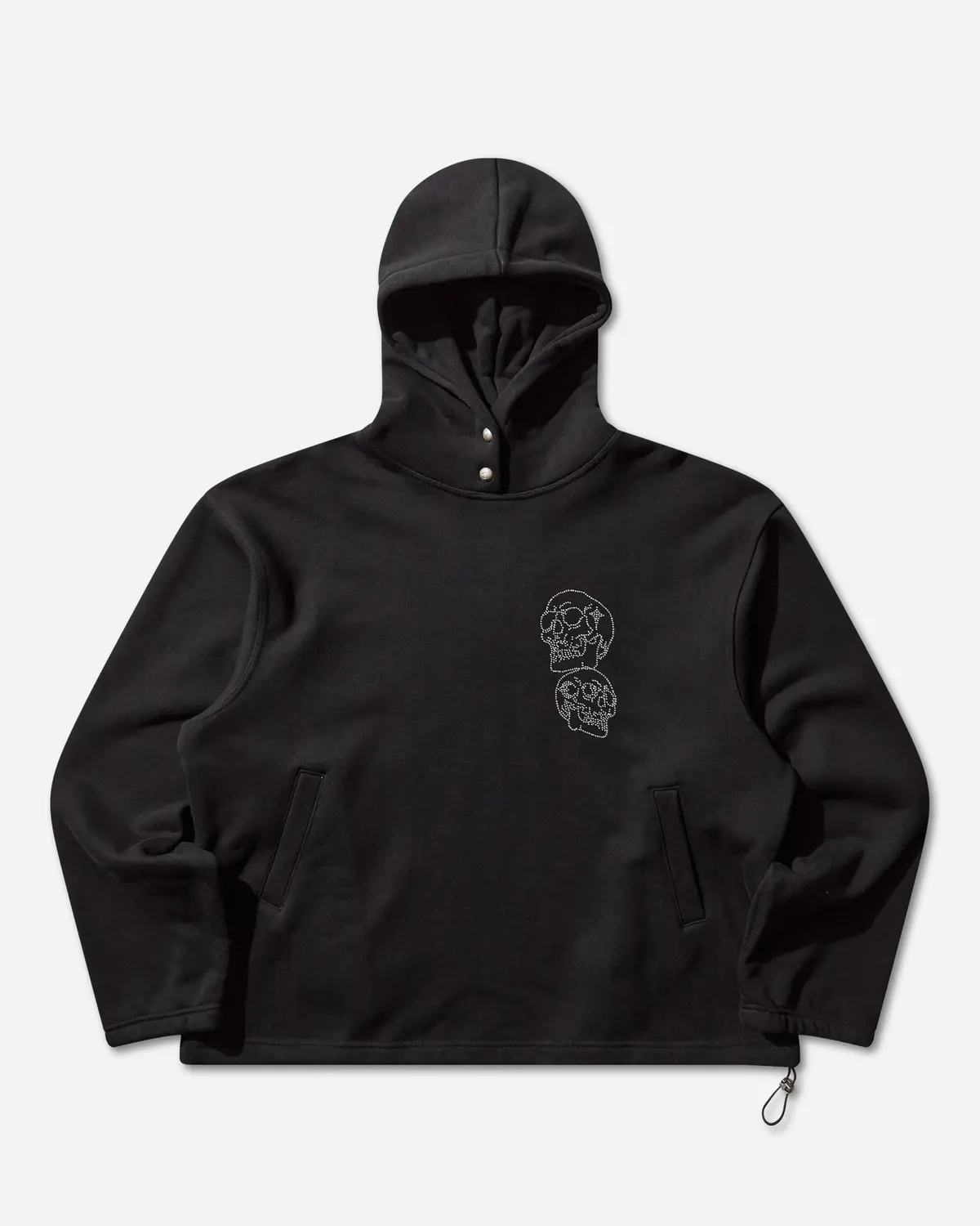 Tc Angels Crystal Embellished Hoodie Black 1