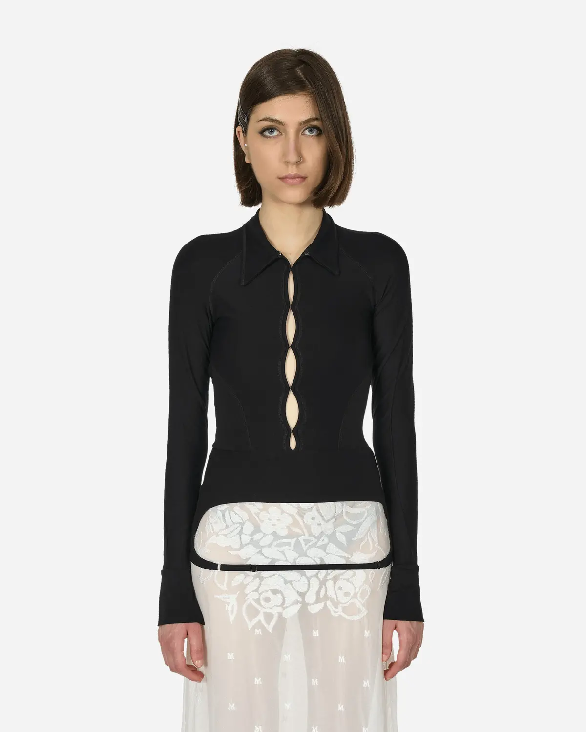 Backless Jersey Shirt Black 1