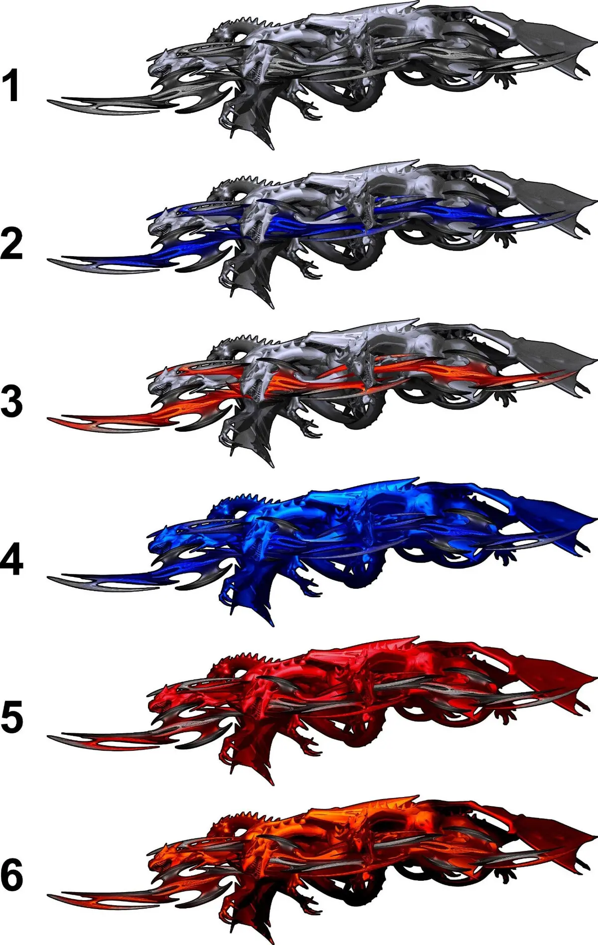 Tribal Dragons Vinyl Boat Decal – Set Of 2 4