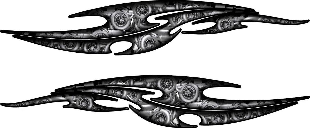 Tribal Steampunk Vinyl Decal – Set Of 2 For Cars, Trucks & Semis 6
