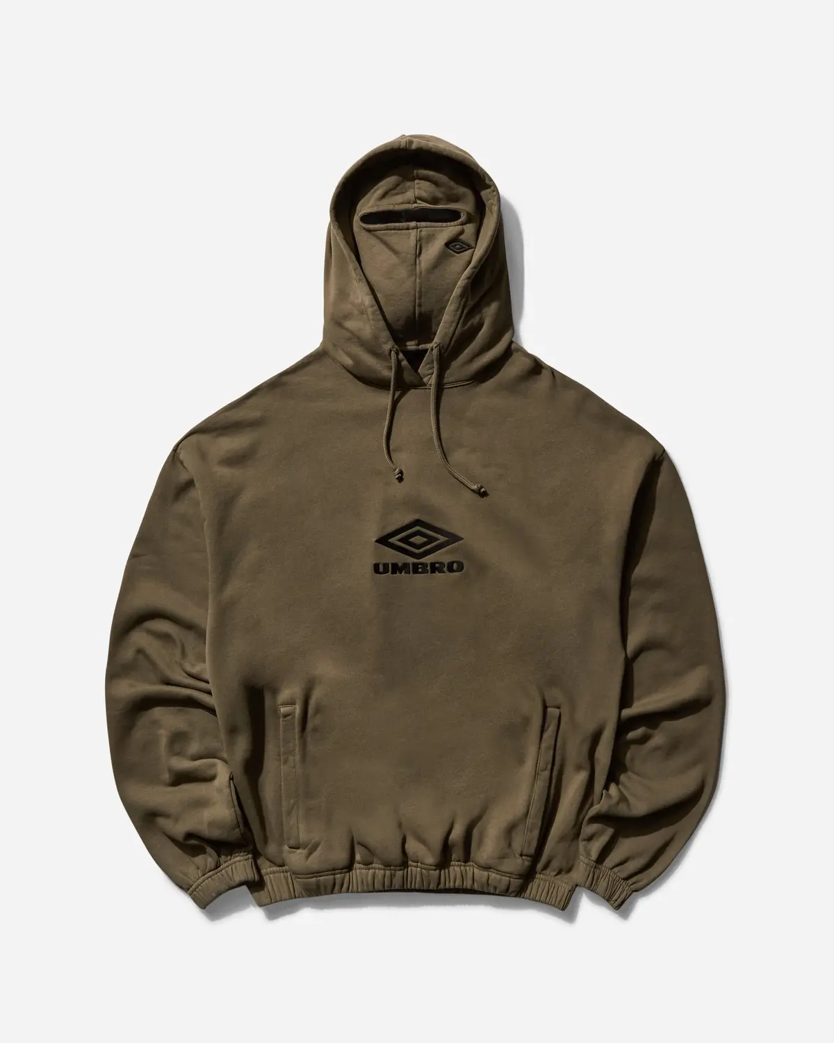 Men's Logo Masked Hoodie Army Green 1