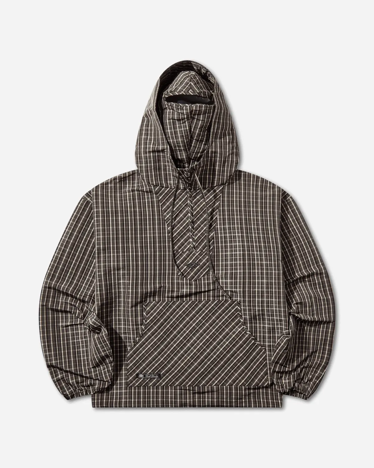 Checked Masked Anorak Beige / Dark Brown 1