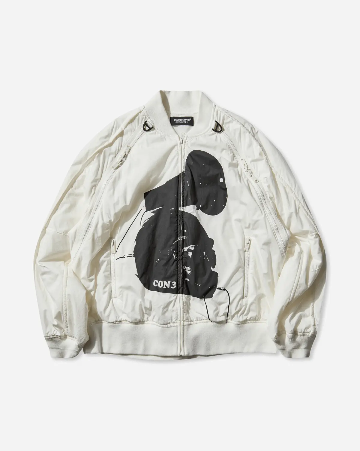Men's Conrad Schnitzler Cotton Bomber Jacket Off White 1