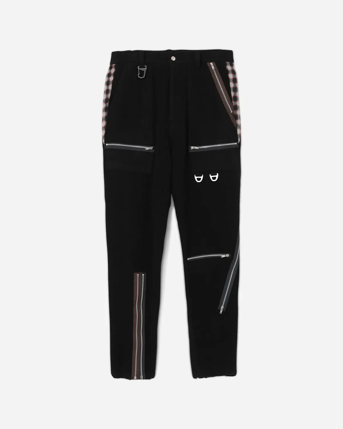 Men's Wool Zip Pants Black 1