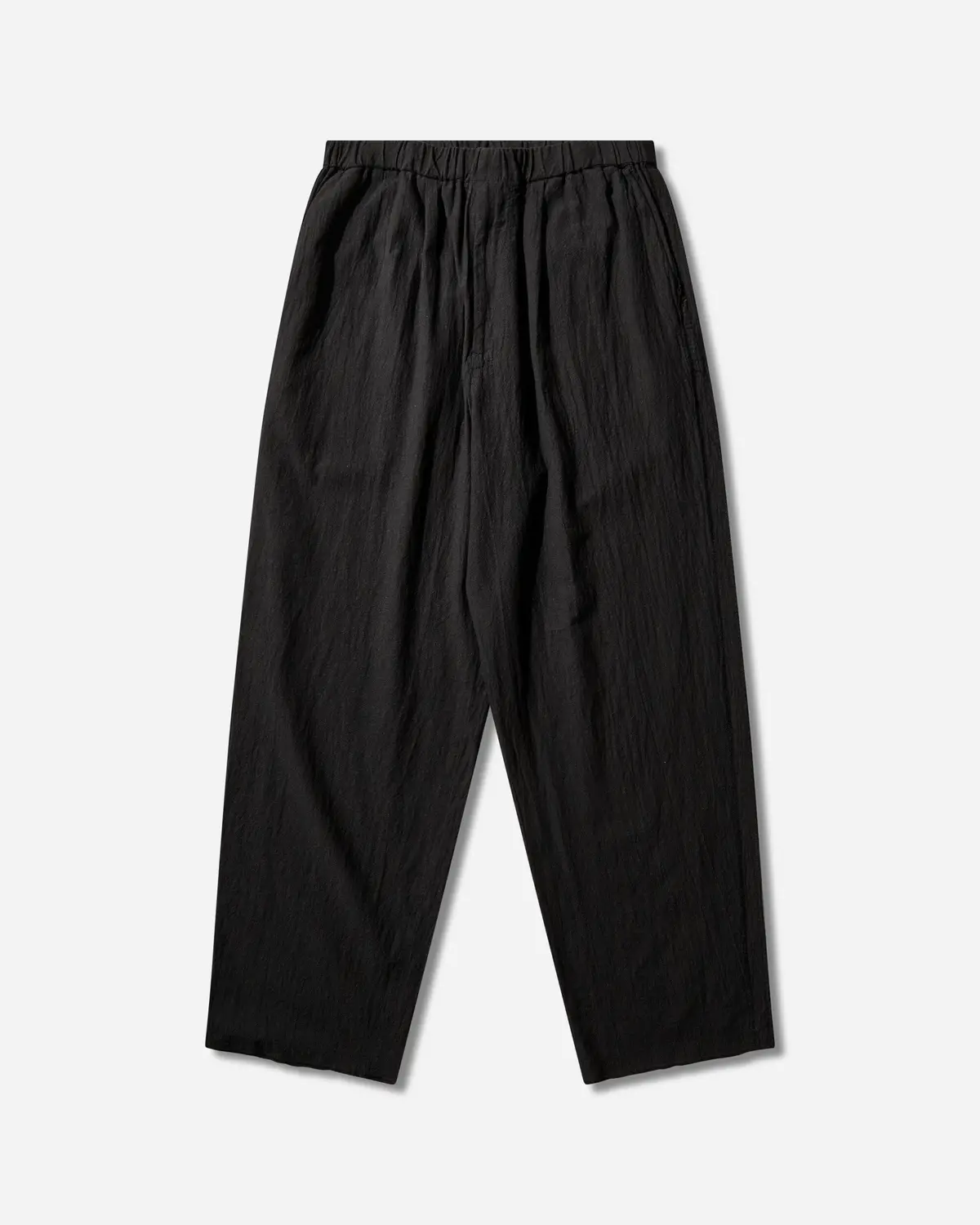 Men's Linen-Ramie Blend Cotton Easy Pants Black 1