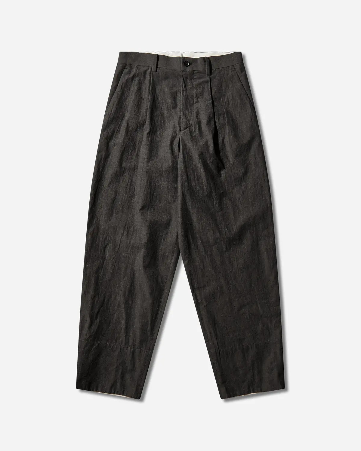Men's Linen-Ramie Blend Cotton Pants Charcoal 1