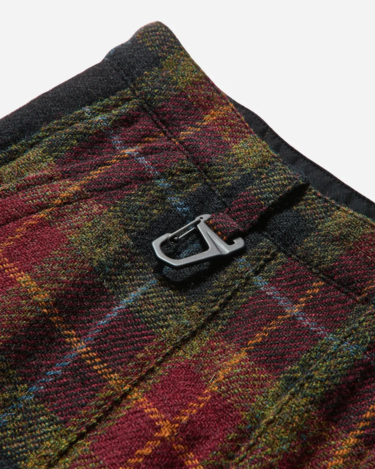 Men's Harris Tweed Wool Zip Pants Bordaux 3
