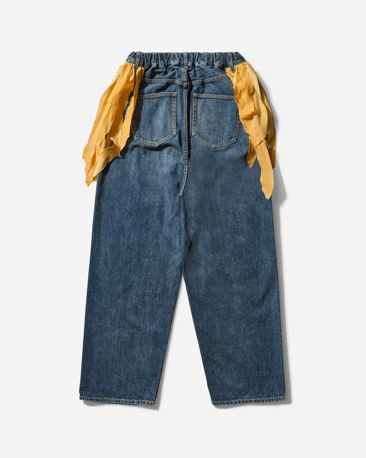 Women's Fringed Denim Pants Light Blue Indigo 2