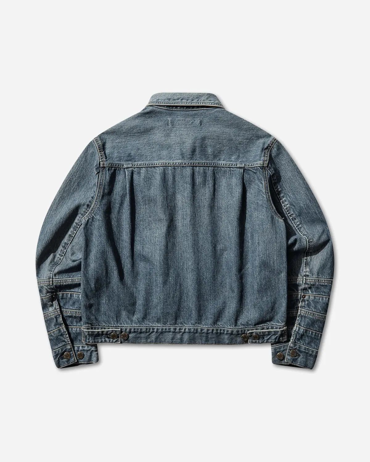 Women's Distressed Denim Zip Jacket Indigo 2