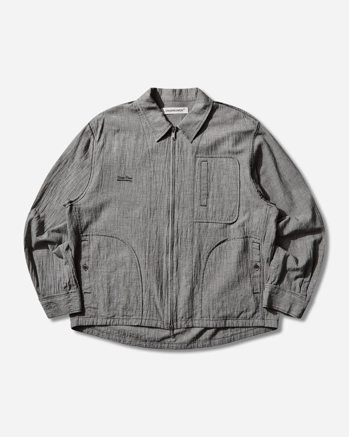 Men's Linen-Ramie Blend Cotton Jacket White / Black 1