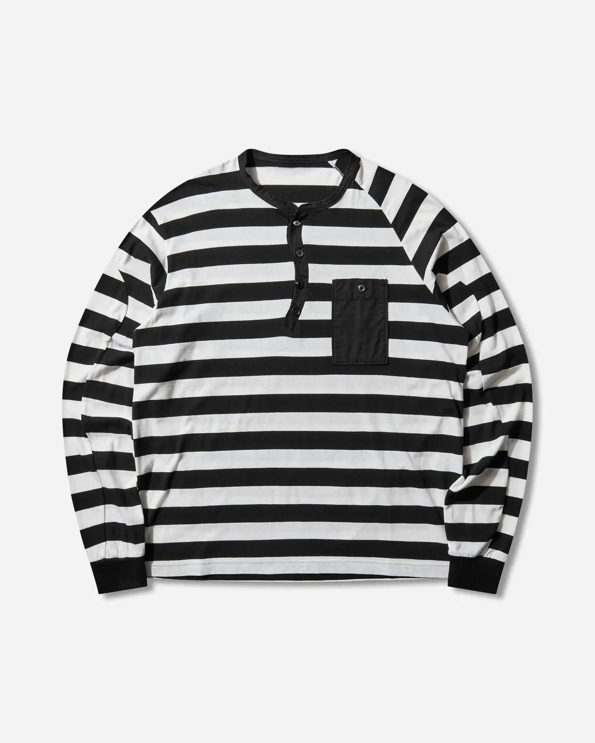 Men's Striped Longsleeve T-Shirt Black 1
