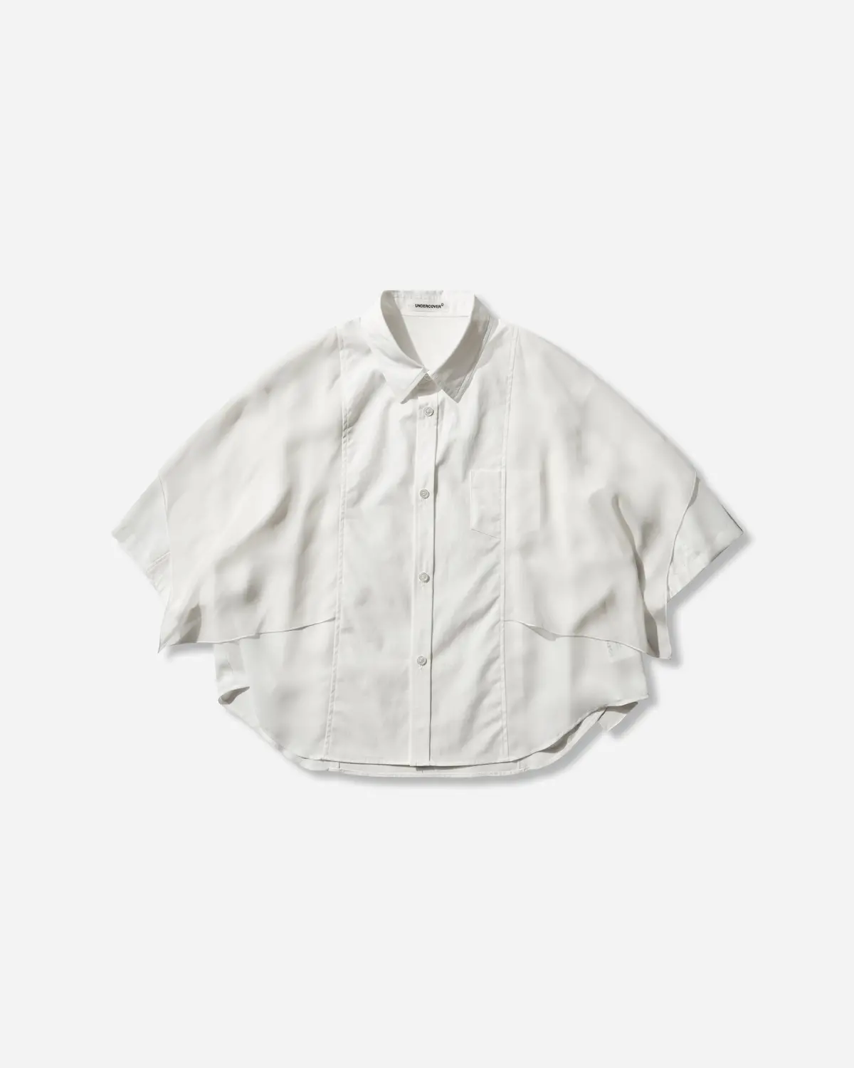 Women's Layered Georgette Shirt White 1