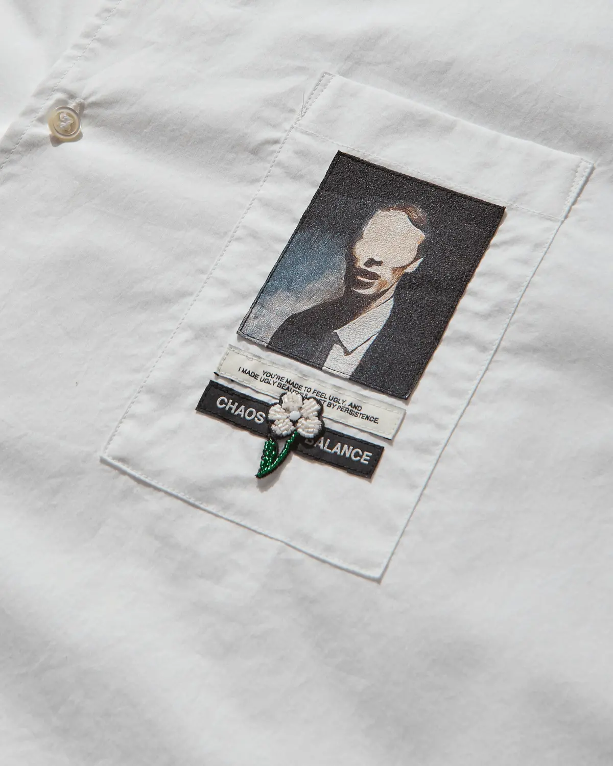 Men's Cotton Typewriter Shirt White 3