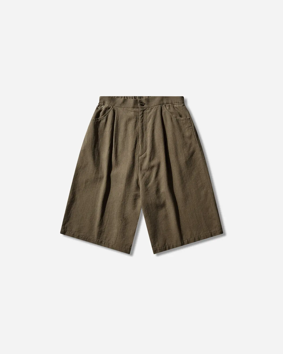 Men's Pleated Shorts Khaki 1