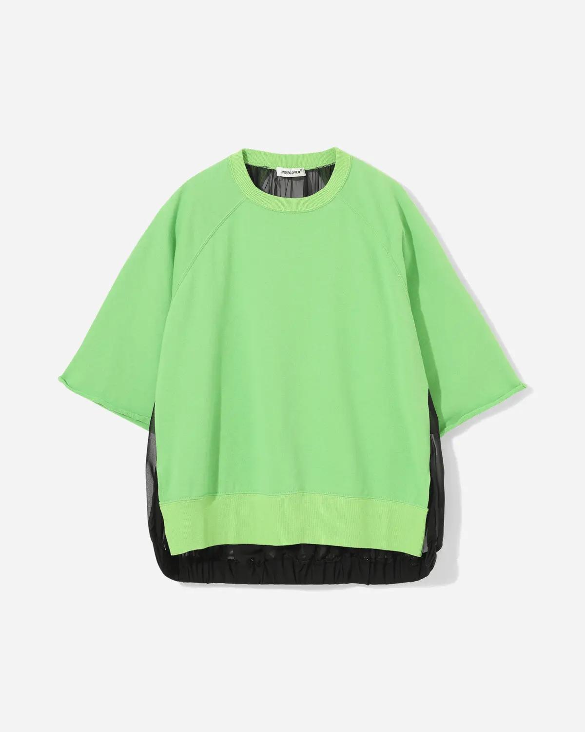 Women's Mesh Cotton T-Shirt Light Green 1