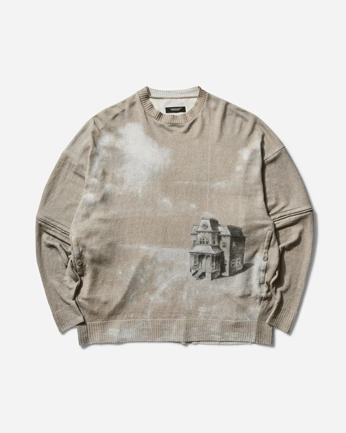 Men's Linen Total Pattern Sweater Natural 1