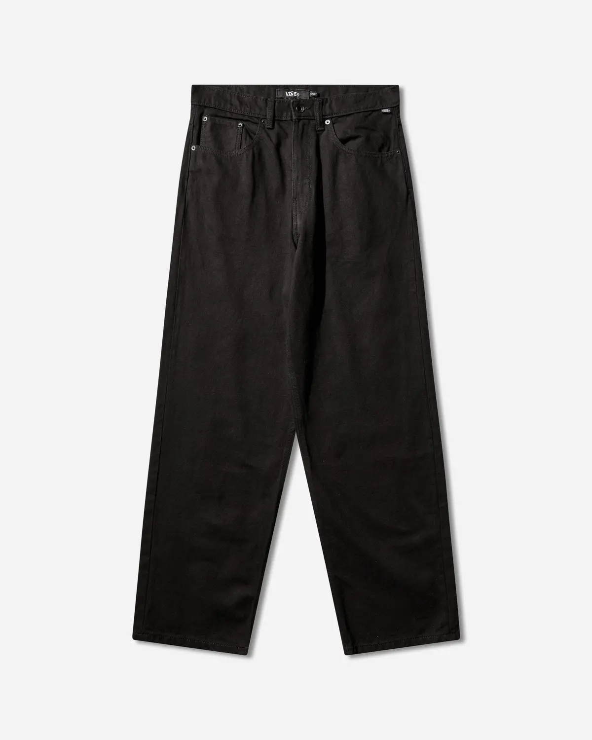Men's Check-5 Baggy Denim Pants Black 1