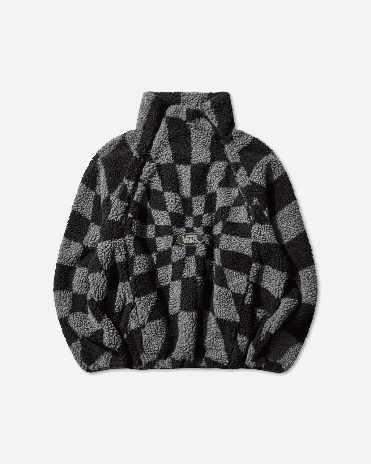 Act Of Disagreement Relief Check Fleece Jacket Smoked Pearl 1