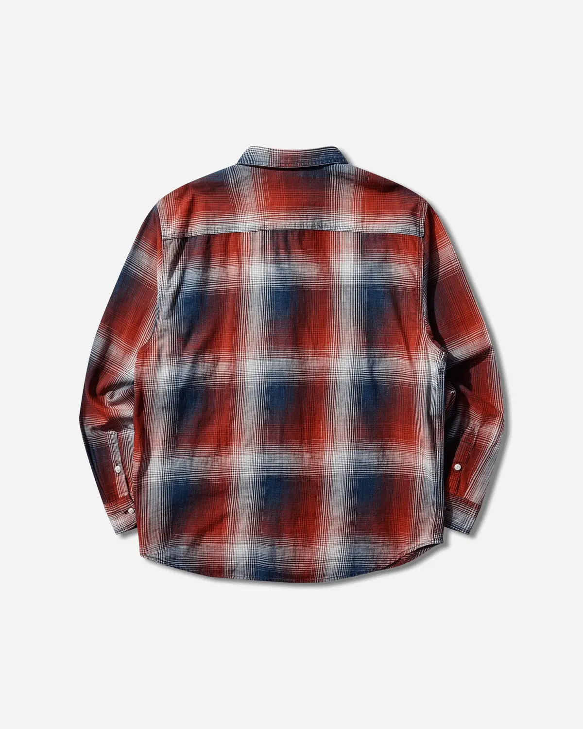 Men's Indigo Plaid Longsleeve Shirt Racing Red 2