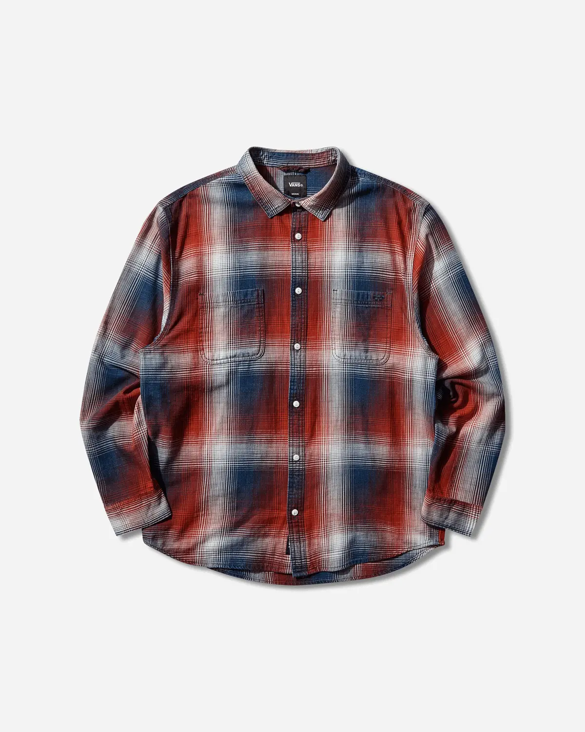 Men's Indigo Plaid Longsleeve Shirt Racing Red 1