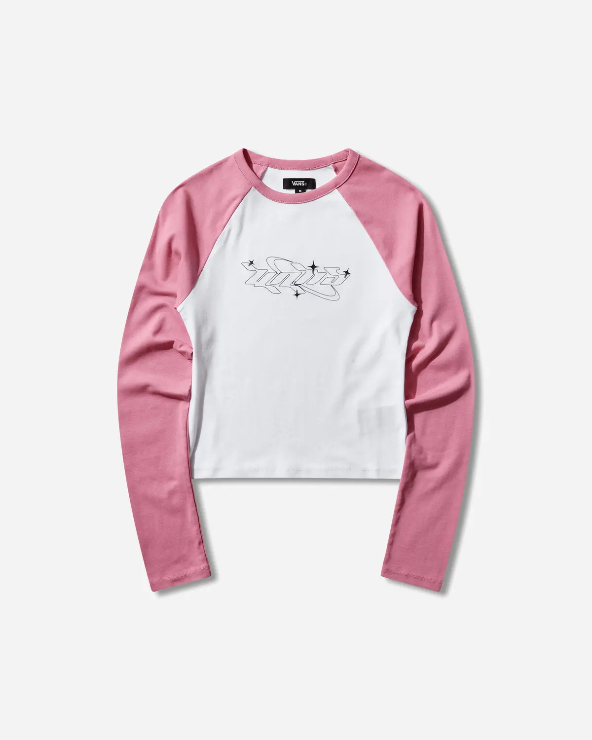 Women's Y2k Star Raglan Longsleeve T-Shirt Pink Fizz 1