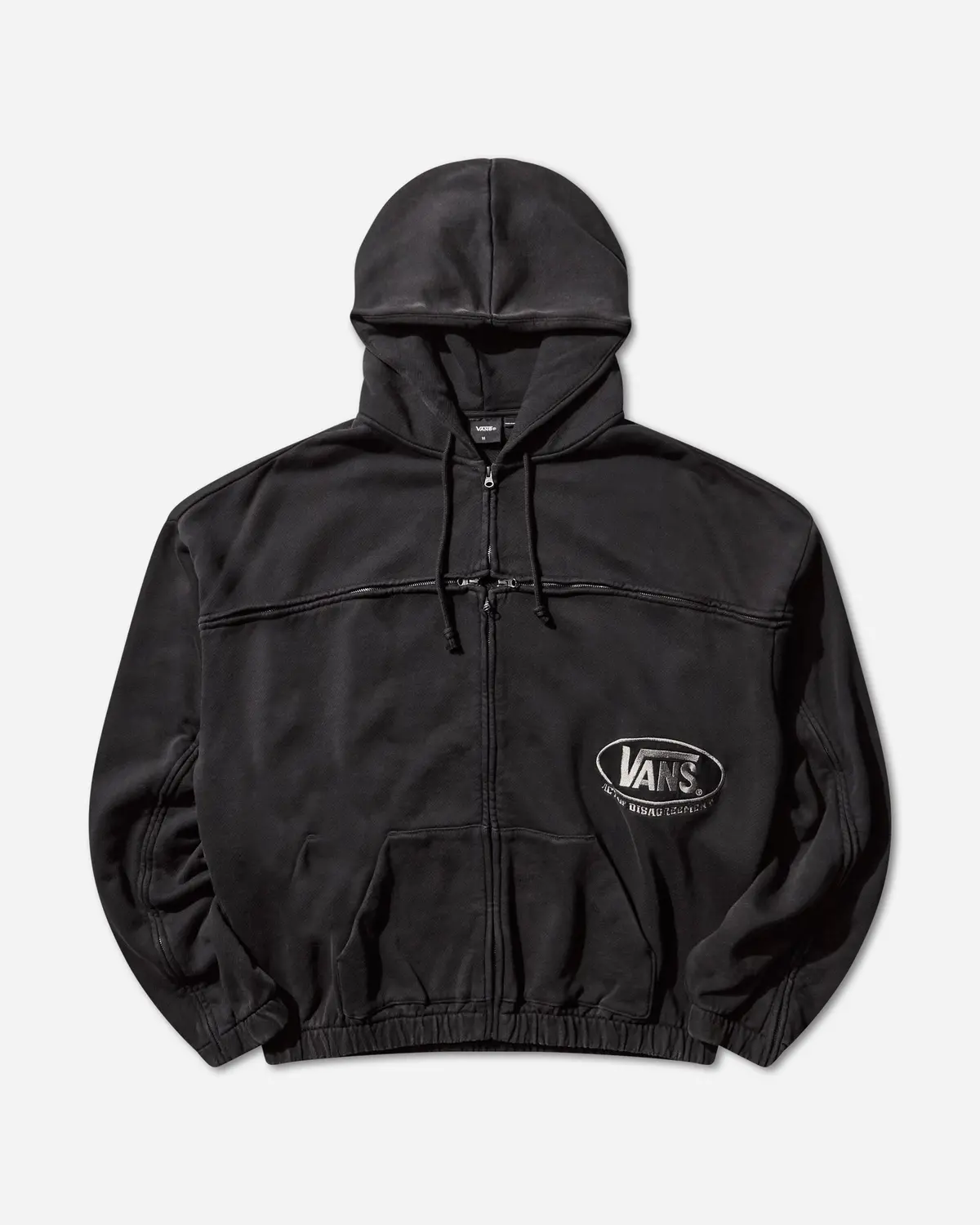 Act Of Disagreement T Zipped Hoodie Washed Black 1