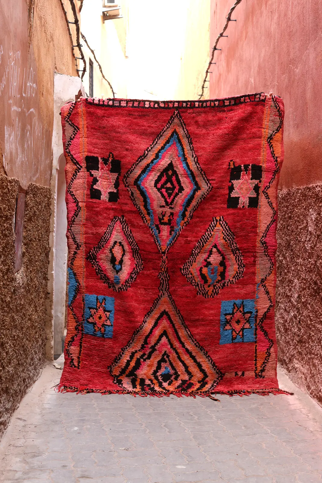 Vintage Boujad Moroccan Rug (7' X 5') 1