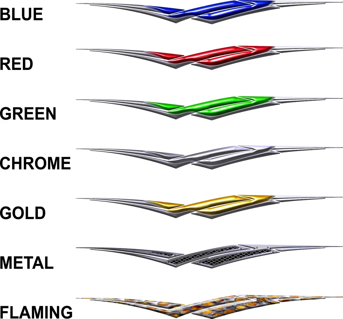 Viper Spear Stripes Vinyl Decal Set Of 2 For Cars & Trucks 4