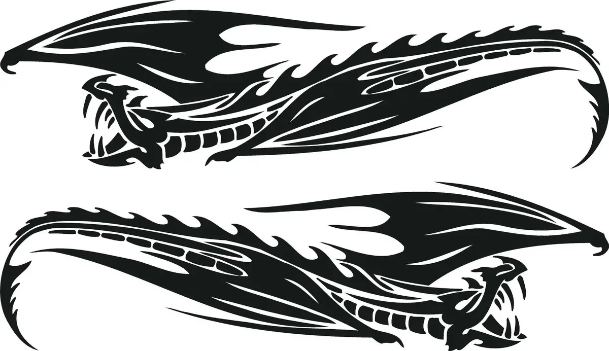 Flying Dragon Vinyl Decals For Cars & Trucks 3