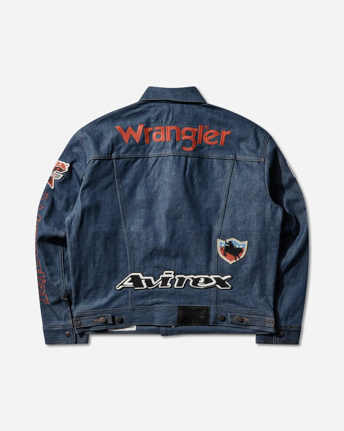 Men's Avirex Patch Jacket Raw Indigo 2