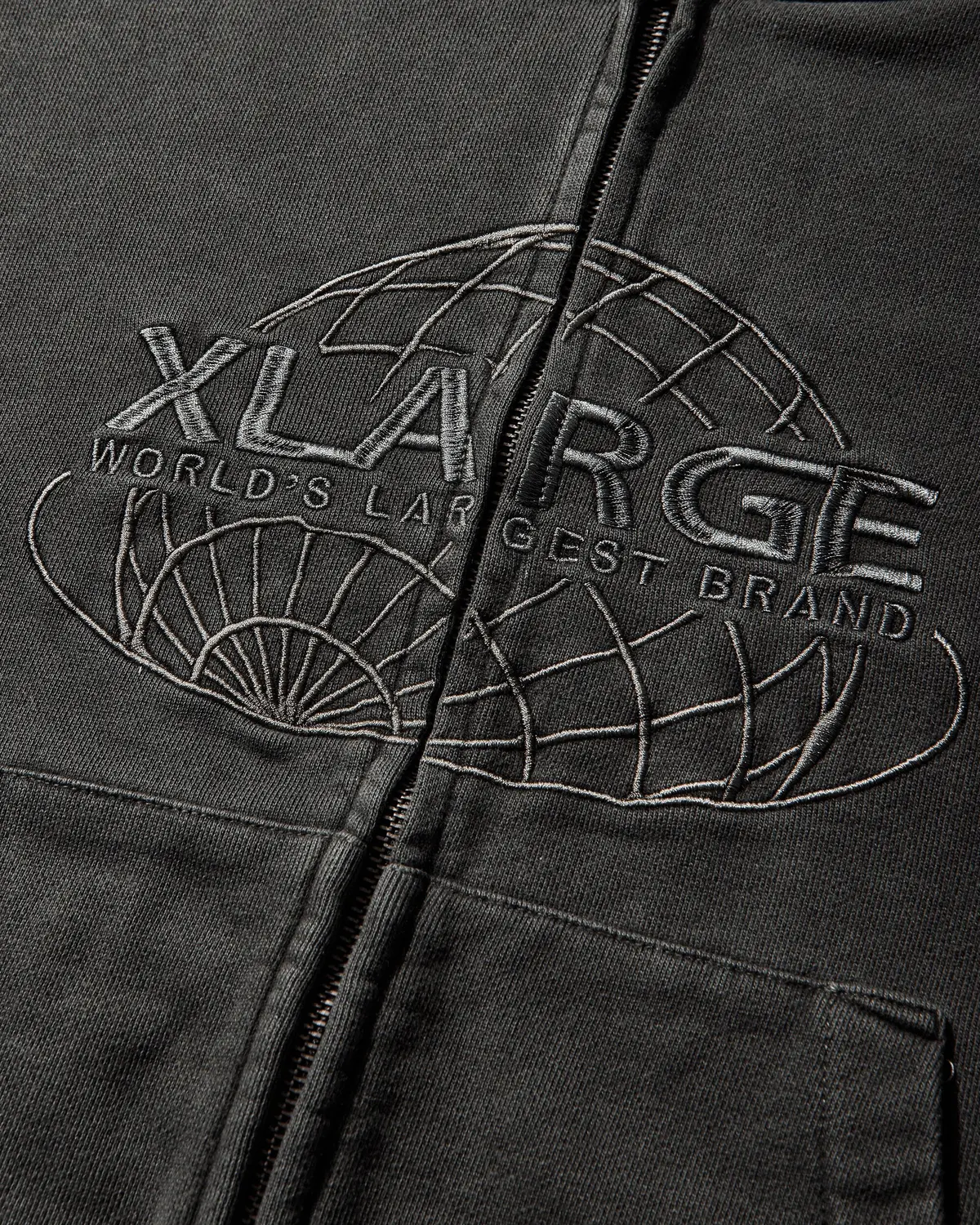 Men's World's Largest Brand Slim Zip Hoodie Black 3