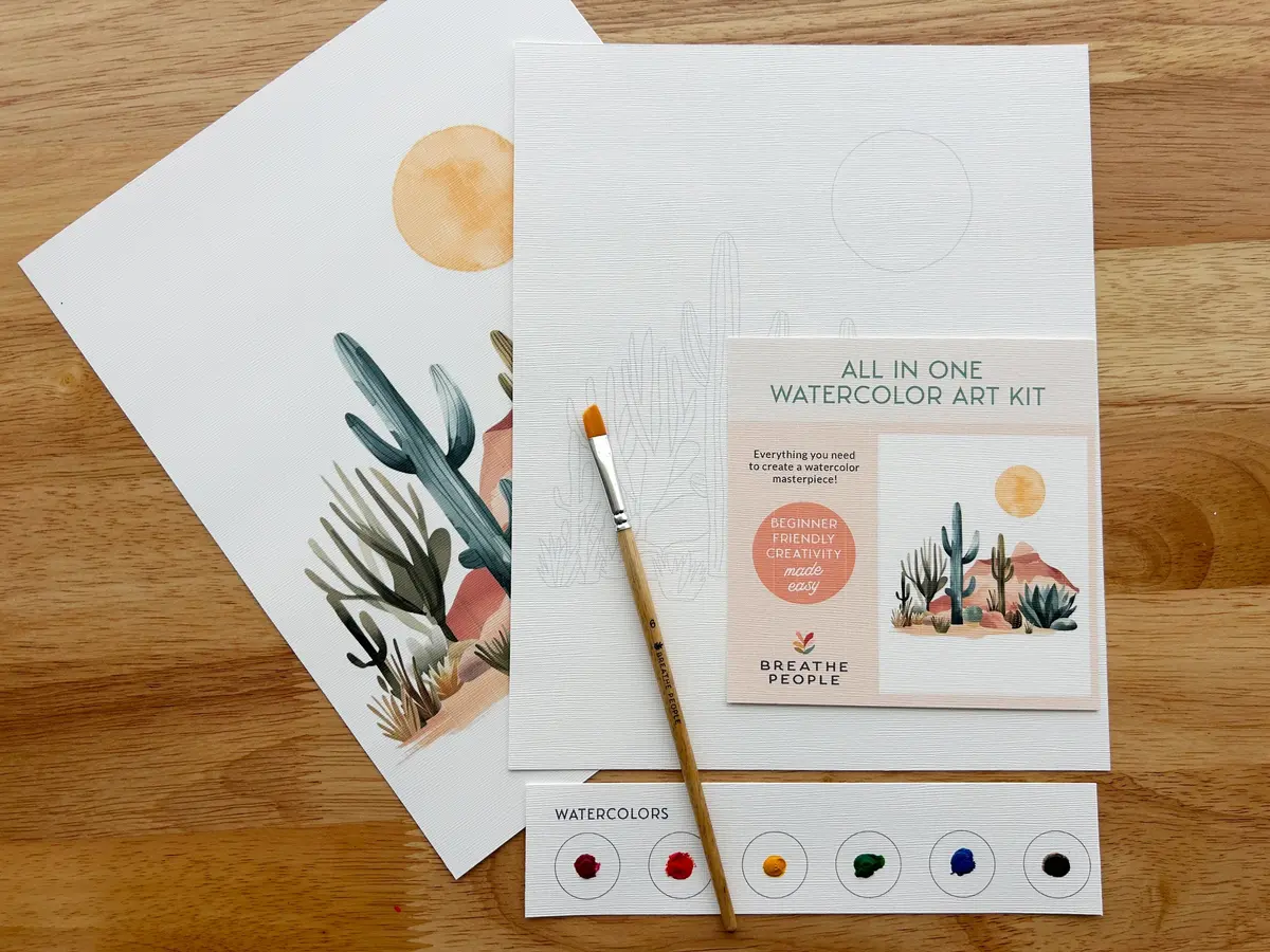 Desert Landscape All-In-One Beginner Watercolor Kit 1
