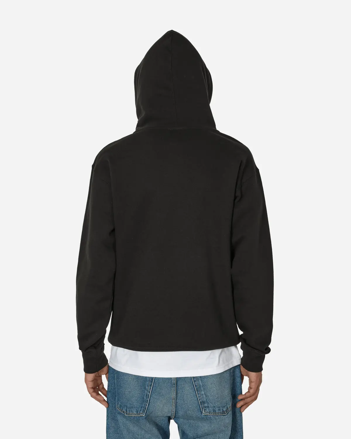 Curved Logo Hoodie Black 3