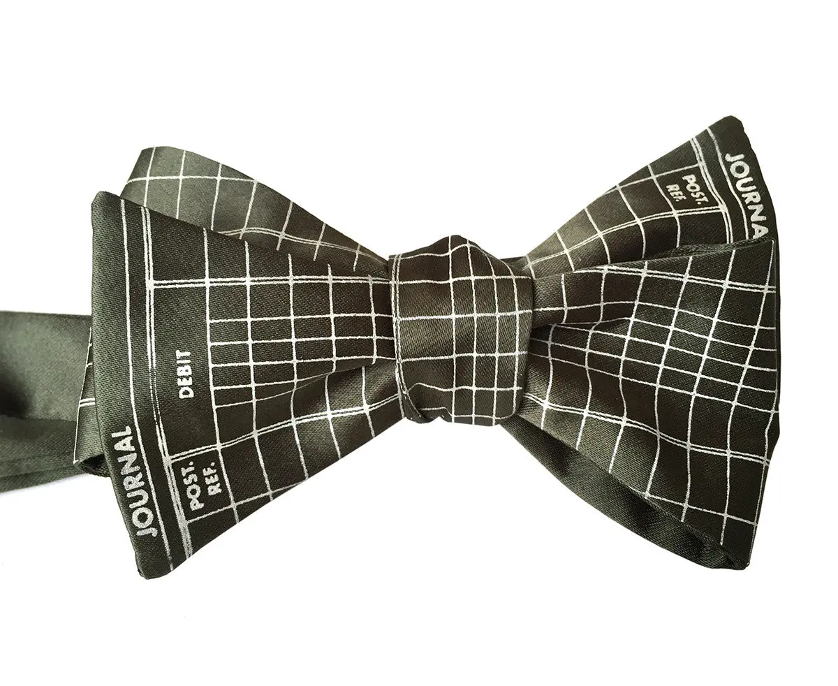 Accountant Bow Tie, Ledger Paper Print 1
