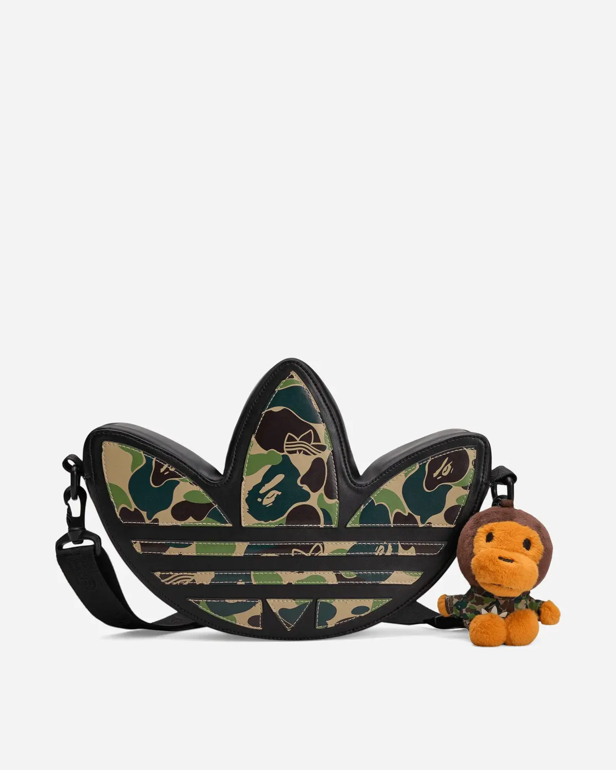 Bape Trefoil Shoulder Bag Black 1