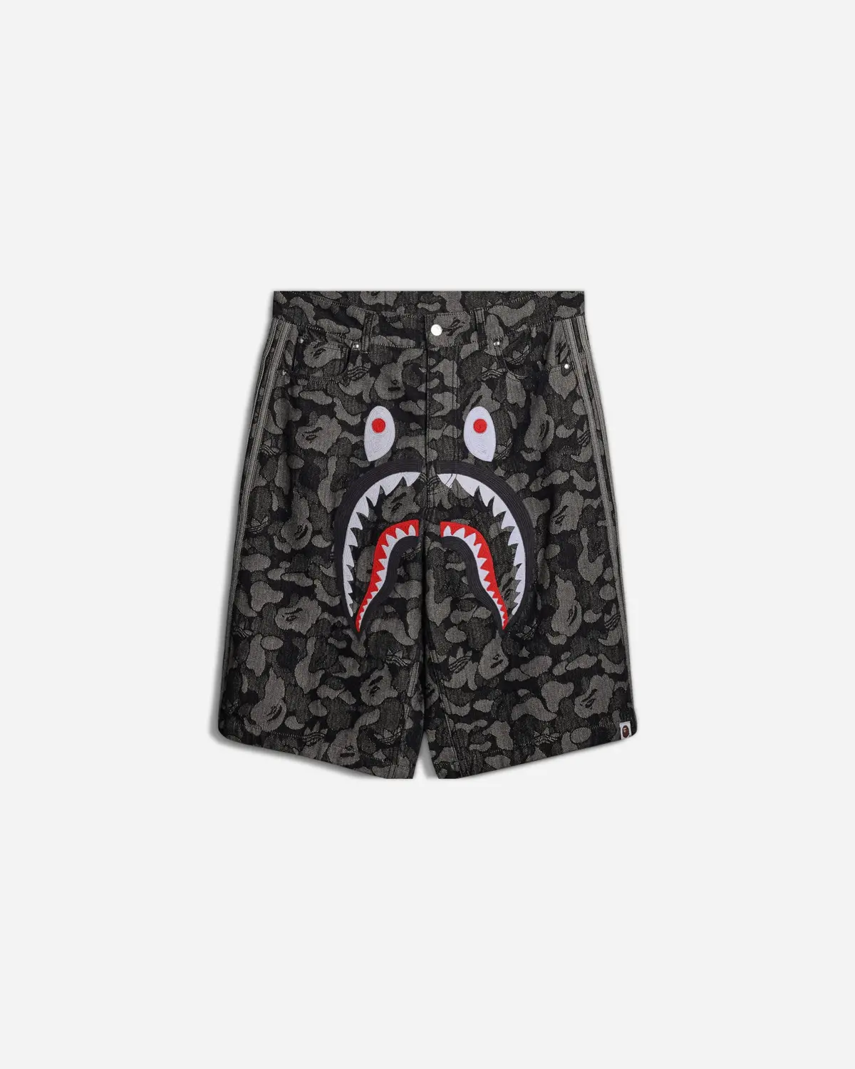 Bape Shark Denim Jorts Black 1