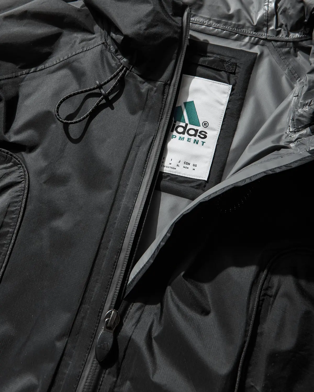 Men's Eqt Full Zip Shell Jacket Black 3