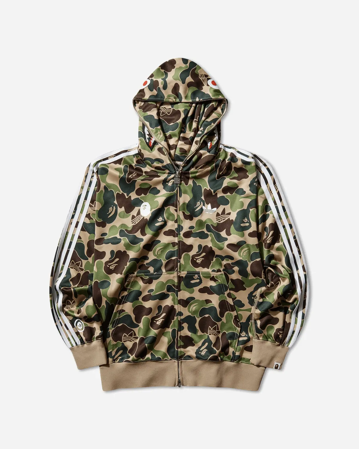 Bape Shark Track Hoodie Crew Green 1