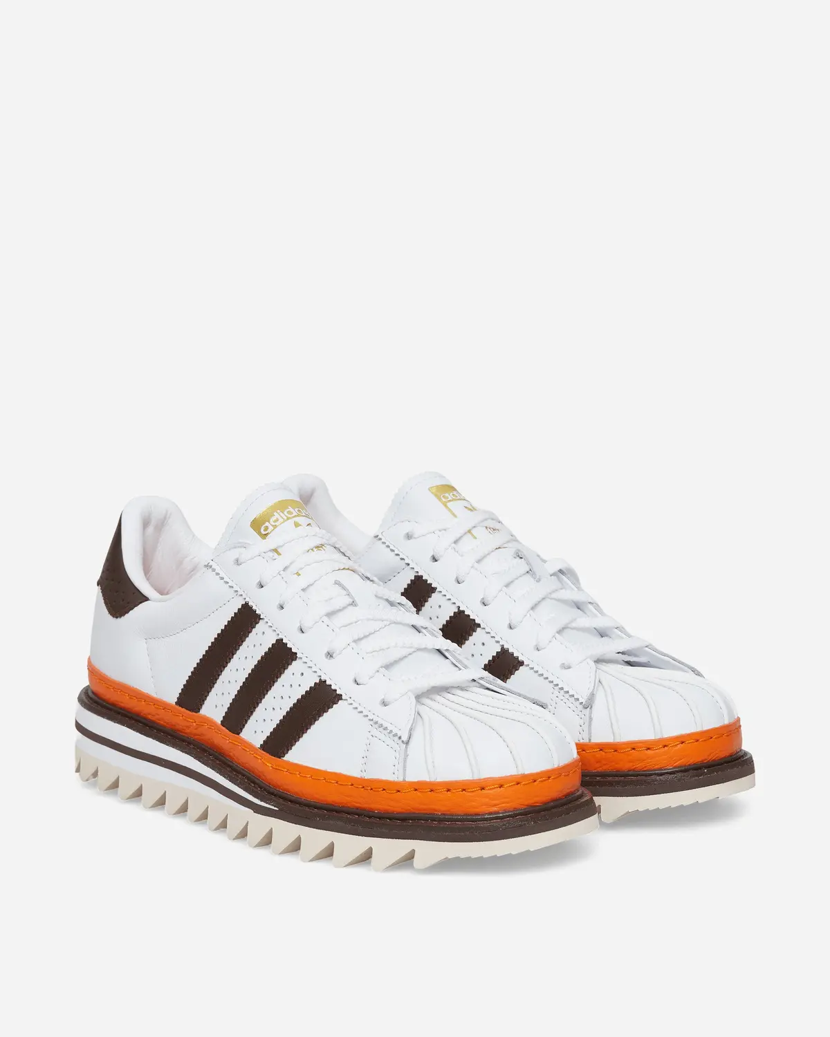 Clot By Edison Chen Ex Orange Superstar Sneakers White / Coffee / Orange 2