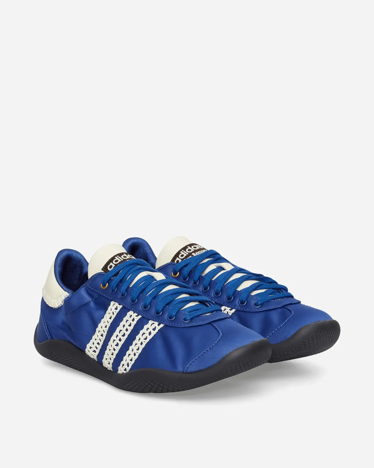 Wales Bonner Karintha Lo Satin Sneakers Blue / Cream White 2