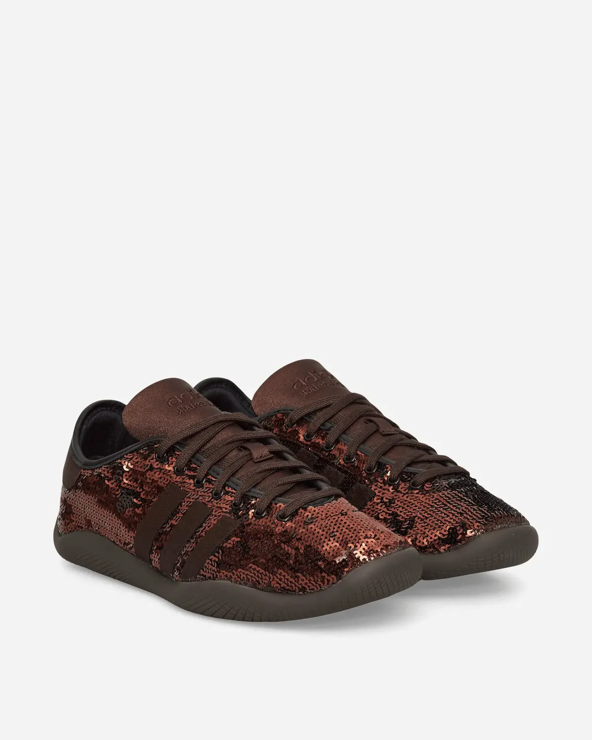 Wales Bonner Karintha Lo Sequin Sneakers Dark Brown / Core Black 2
