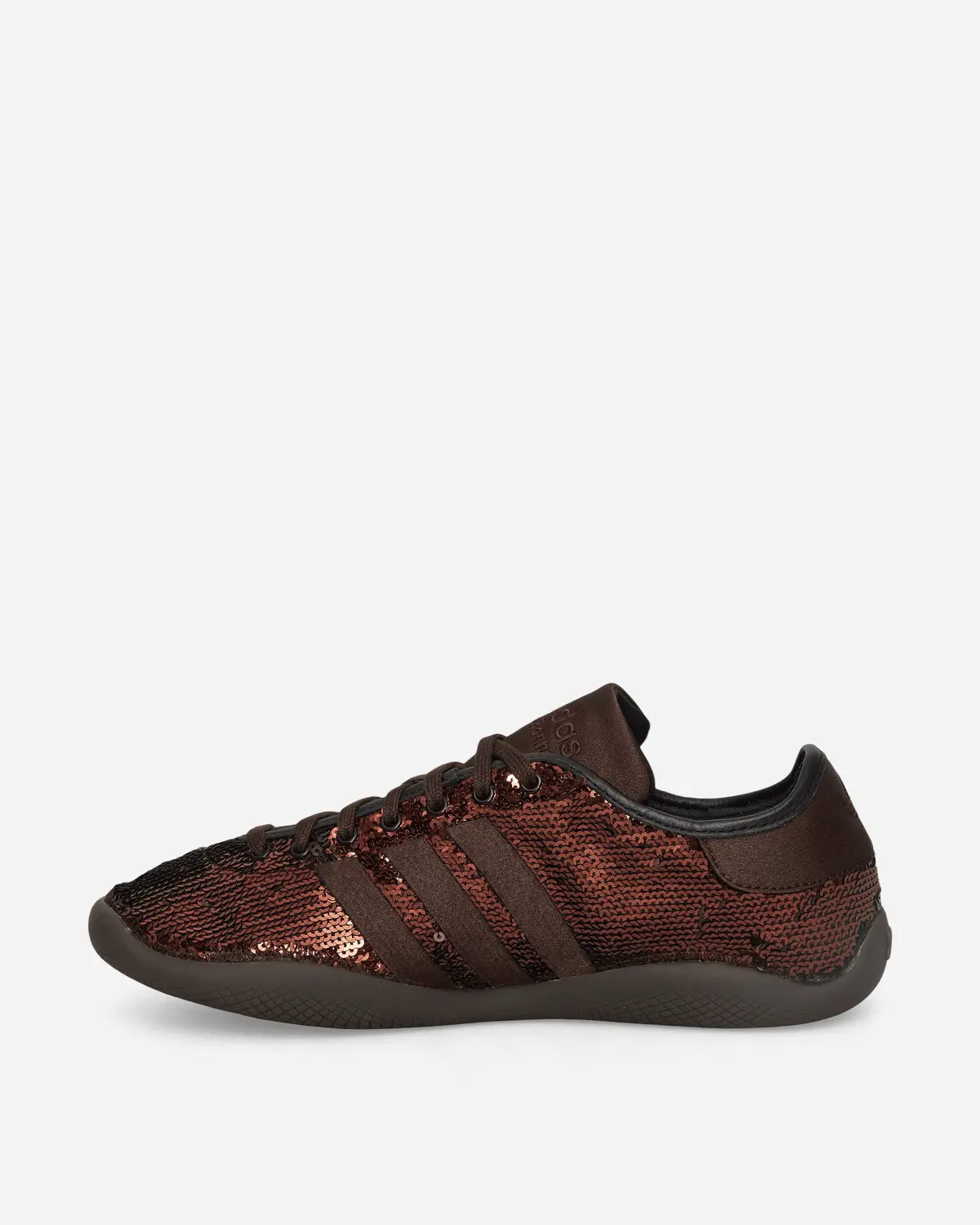 Wales Bonner Karintha Lo Sequin Sneakers Dark Brown / Core Black 3