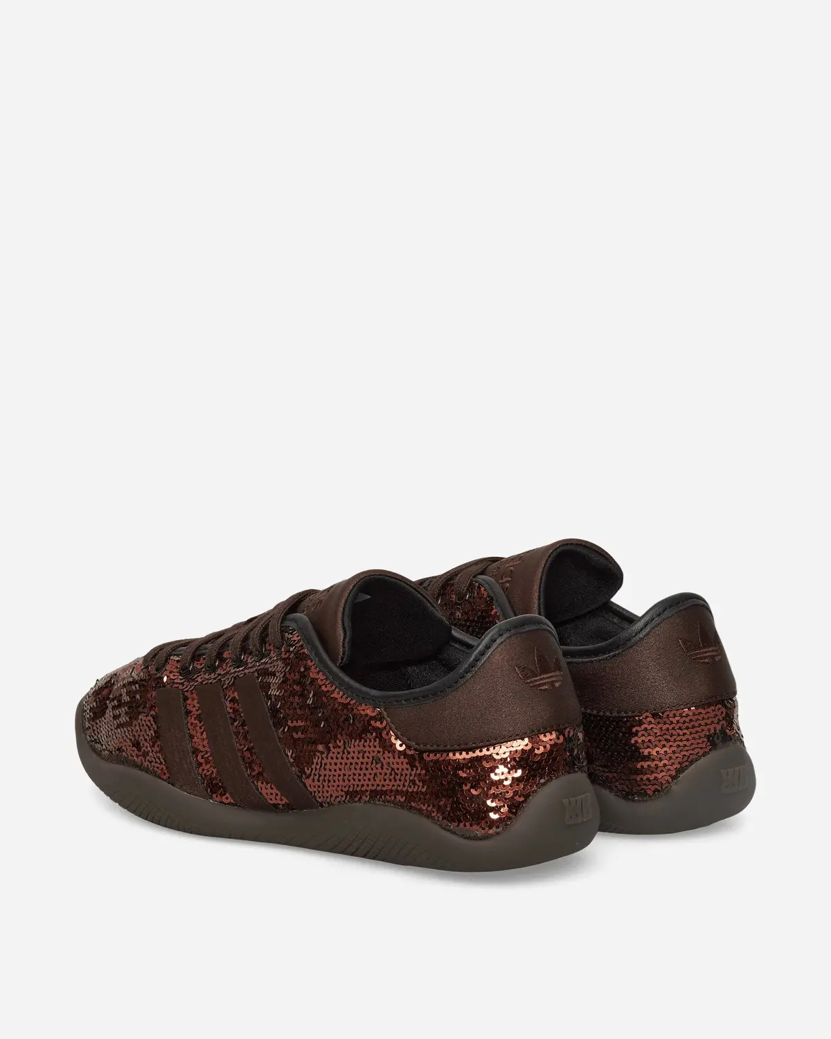 Wales Bonner Karintha Lo Sequin Sneakers Dark Brown / Core Black 4