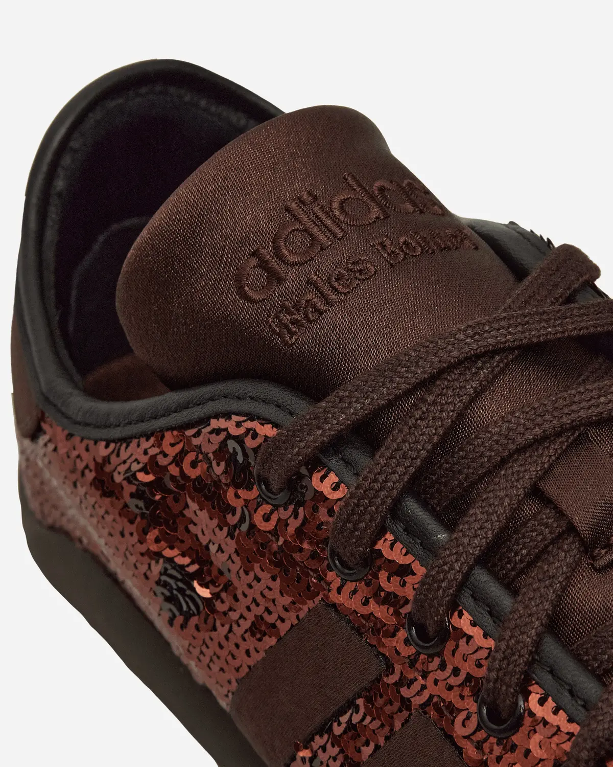 Wales Bonner Karintha Lo Sequin Sneakers Dark Brown / Core Black 7