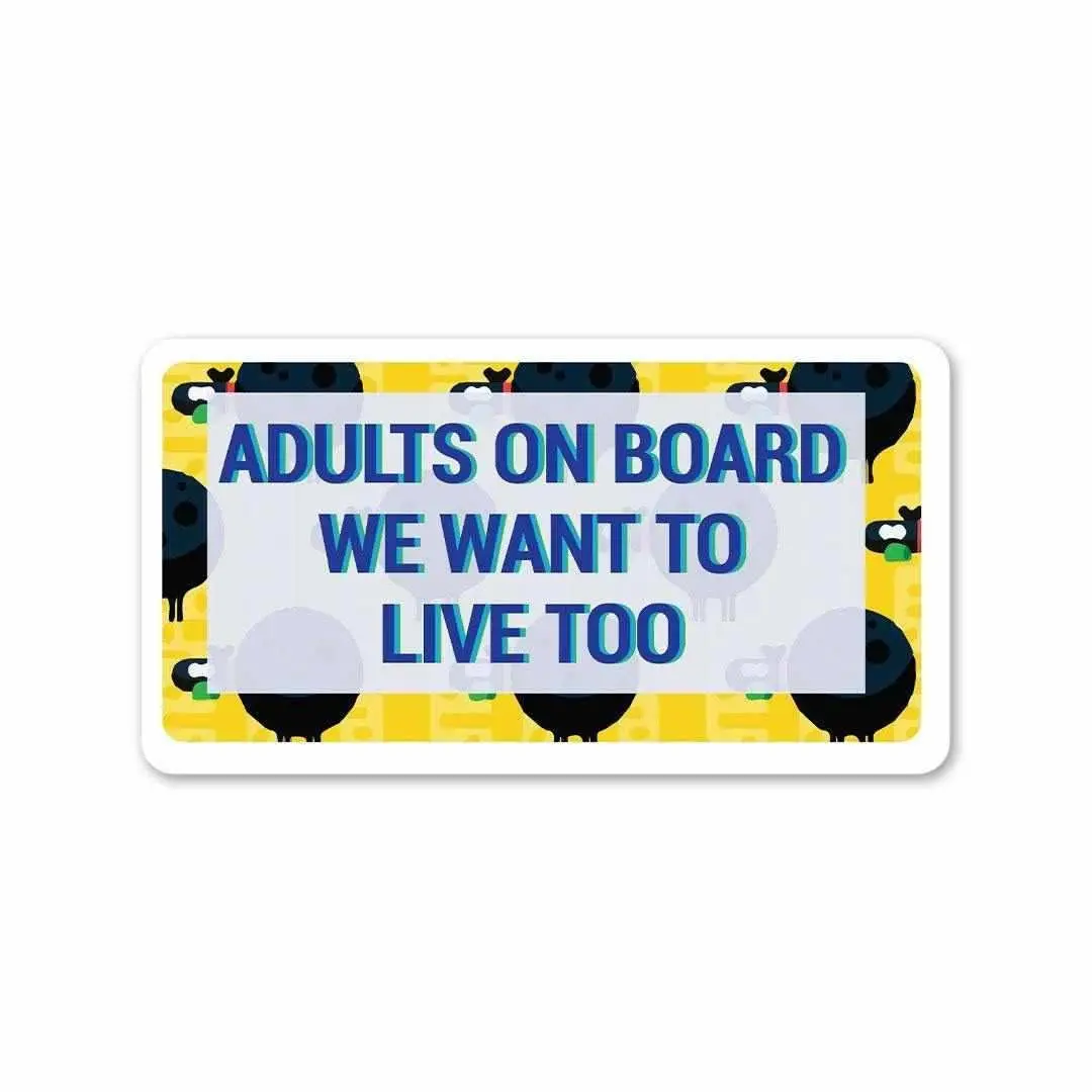 Adults On Board Sticker 1