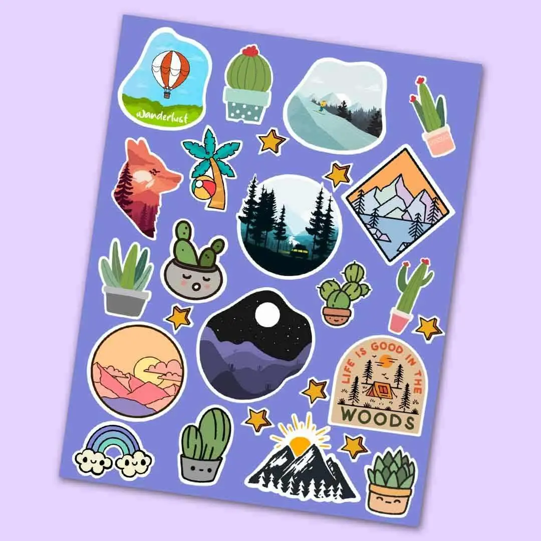 Adventure Mini Sticker Sheet 1