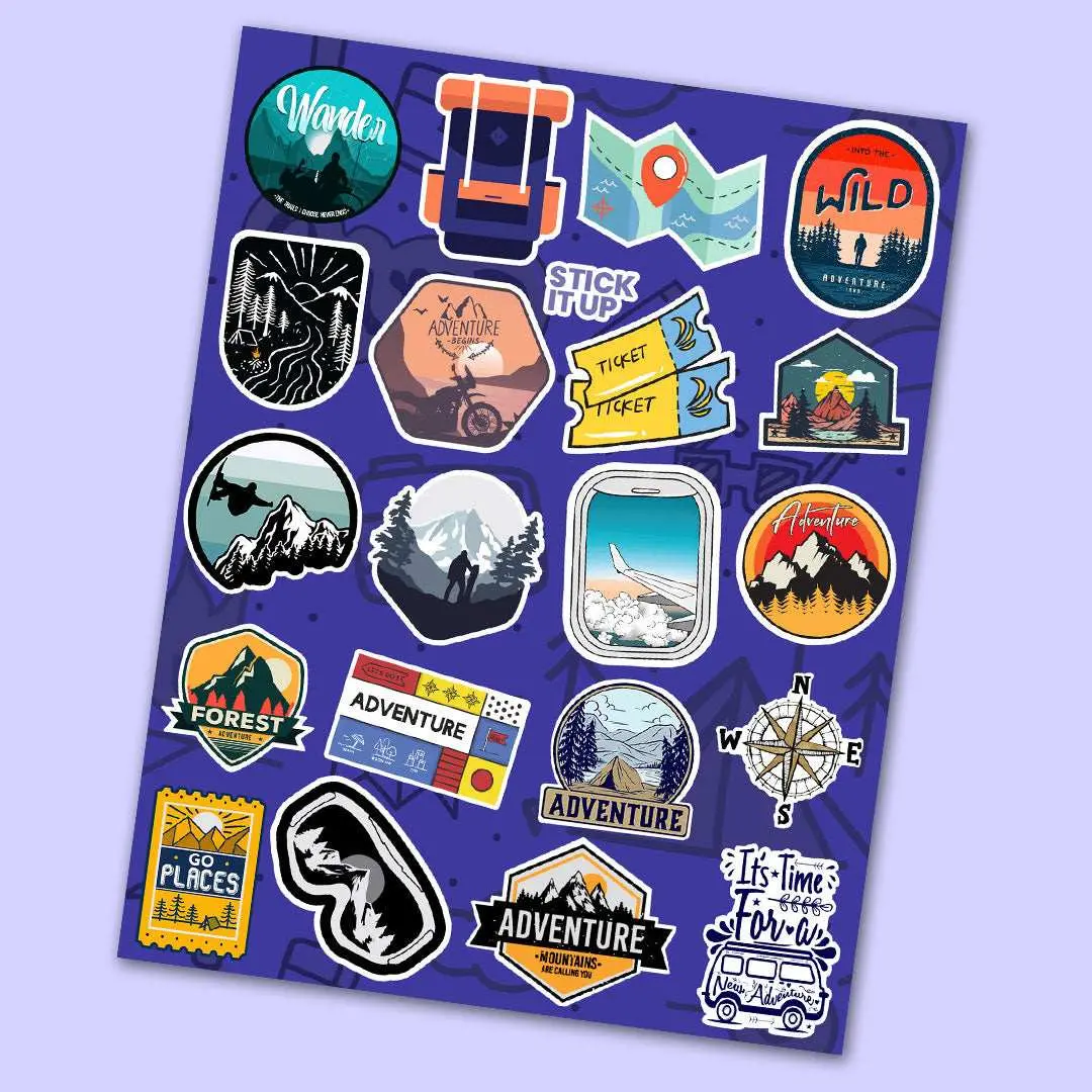 Adventure Mini Stickers Sheet 1